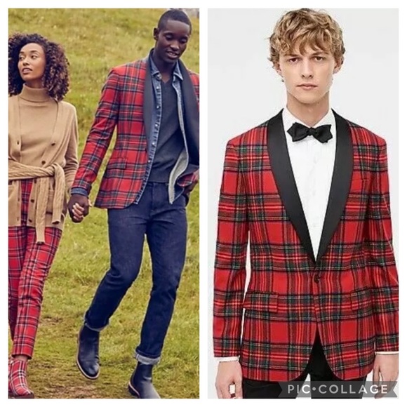 J. Crew Other - 🆕 NWT J. Crew Ludlow Plaid Tartan Shaw Collar Italian Cloth Slim Blazer Jacket